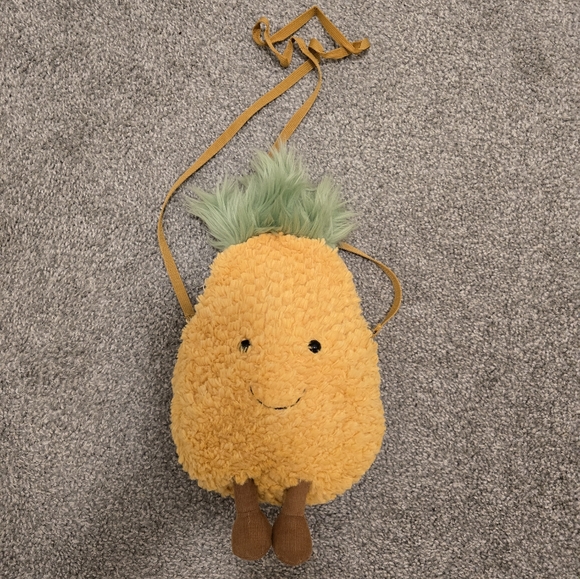 Jellycat Other - Jellycat Retired Pineapple Zipper Plush Bag With Strap